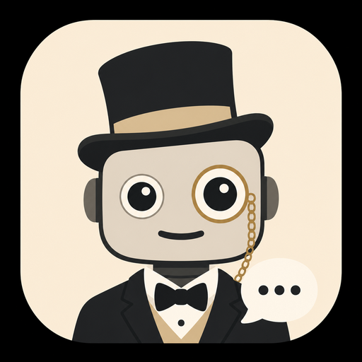Talk to the Past logo — a gentleman robot with a top hat and monocle